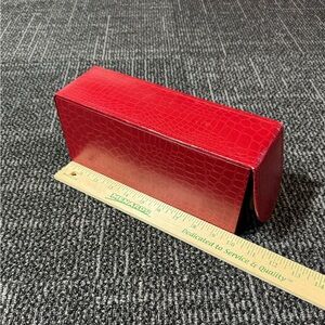Vintage Precious Pockets Jewlery Case by Joy Mangano Red Croco Organizer Storage